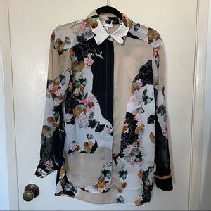 3.1 Phillip Lim for Target sheer floral button down size S/P
